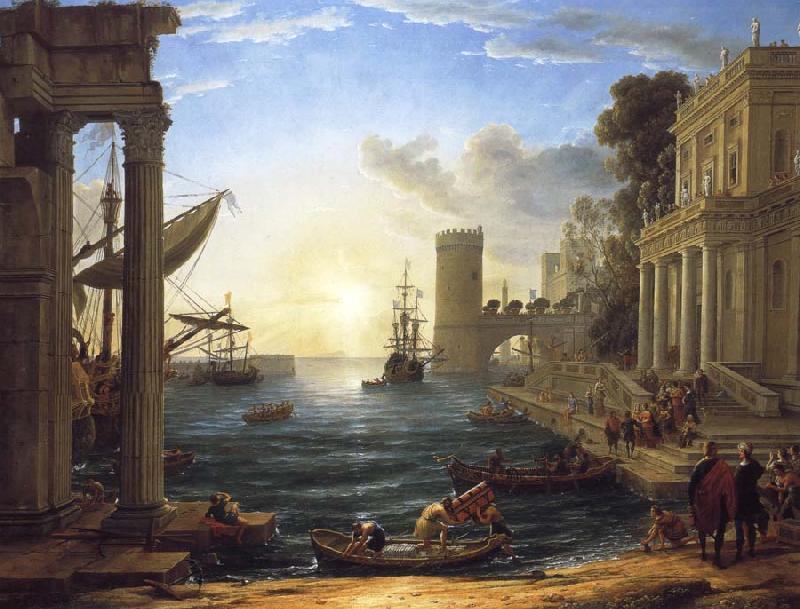 Seaport with the Embarkation of the Queen of Sheba